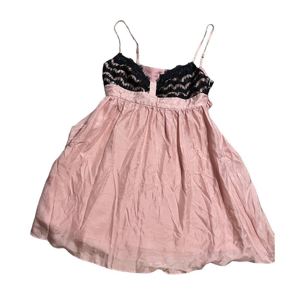 NWT Revolve Plastic Island Cocktail Mini Dress Lace Womens Medium Silk Pink Sexy
